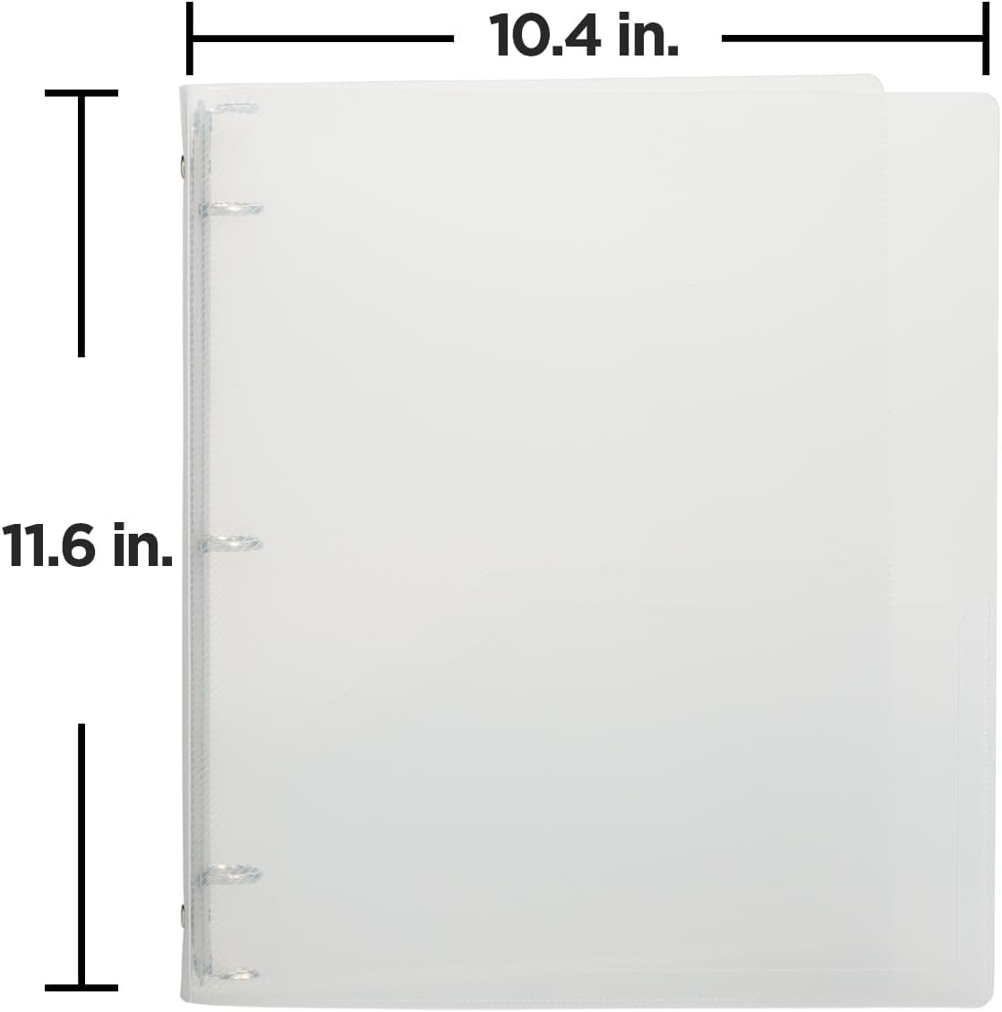 JAM PAPER Plastic 0.75 inch Binder - Clear 3 Ring Binder - Sold Individually