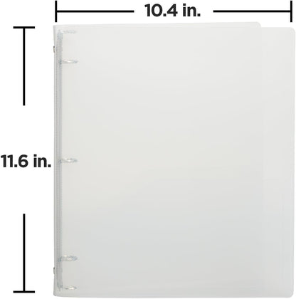 JAM PAPER Plastic 0.75 inch Binder - Clear 3 Ring Binder - Sold Individually