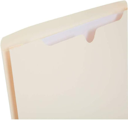 Staples Paper Stock File Jackets, Letter Size, 2‑Inch Expansion, Durable Manila Construction – 50/Box
