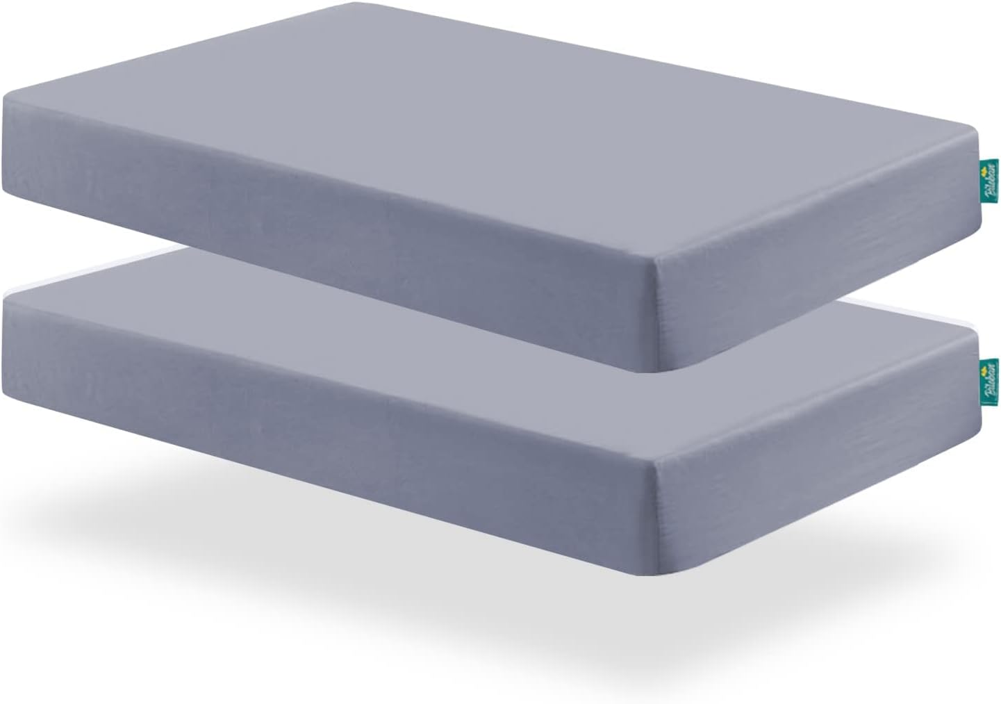 Pack and Play Sheets and Waterproof Pack n Play Mattress Protector Pad Cover 4 Pack Set, Ultra Soft Pack n Play Mattresses Sheets Compatible with Graco Pack n Play, Grey&Navy