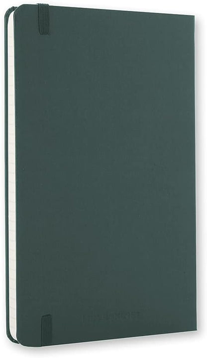 Moleskine Classic Notebook, Hard Cover, Ruled/Lined, Large (5" x 8.25"), Forest Green, 240 Pages