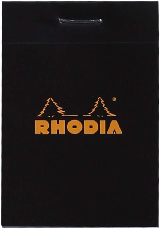 Rhodia 80 Sheet Graph Notepads, 4 by 6", Black