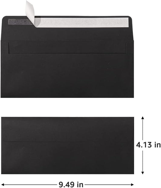 100 Pack Colorful #10 Business Envelopes Self Seal Standard Envelopes for Office Checks, Business, Letter Mailing Invoices, 4.13 x 9.49 Inches (Brown)
