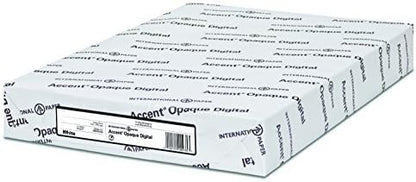 Accent Opaque Cream Printer Paper, 8.5” x 11” 28lb Bond/70lb Text Copy Paper – 500 Sheets (1 Ream) – Premium Computer Paper with Smooth Finish – 97 Bright, 104gsm – Warm White Copy Paper – 188176R