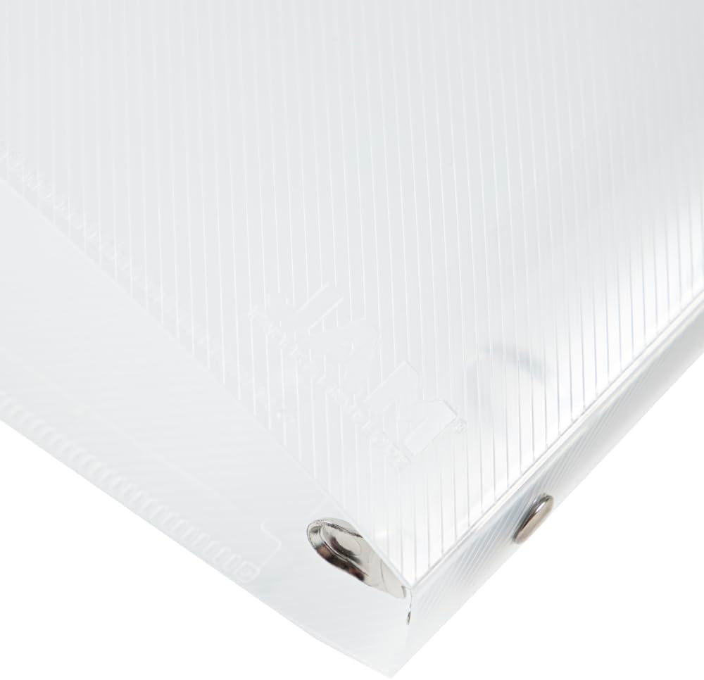 JAM PAPER Plastic 0.75 inch Binder - Clear 3 Ring Binder - Sold Individually