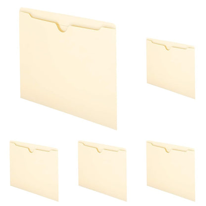 Smead File Jacket, Reinforced Straight-Cut Tab, Flat-No Expansion, Letter Size, Manila, 100 per Box (75500)
