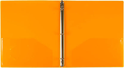 JAM PAPER Plastic 0.75 inch Binder - Clear 3 Ring Binder - Sold Individually