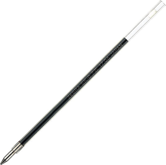 Zebra B-BR-6A-SK-R Clip-on Oil-Based Ballpoint Pen Refill, SK-0.7 Core, Red, 10 Pieces