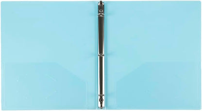 JAM PAPER Plastic 0.75 inch Binder - Clear 3 Ring Binder - Sold Individually