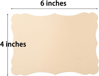 50 Pack Blank Kraft Cards Cardstock Thick Paper Brown Greeting Cards for DIY Gift Card Menus, Baby Shower and Wedding Invitations (Multicolored, 5x7IN)