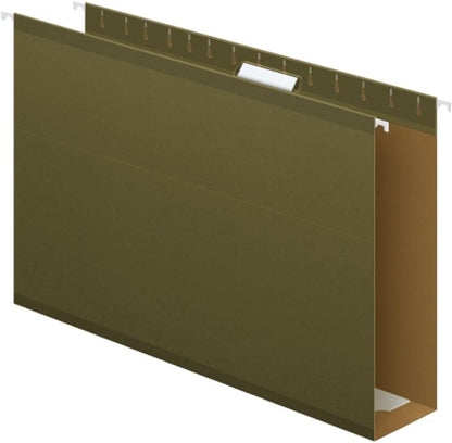 Pendaflex Extra Capacity Reinforced Hanging File, 3", Legal Size, Standard Green, 1/5 Cut, 25/BX (04153x3)