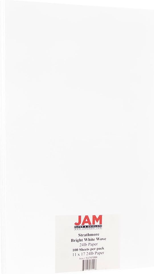 JAM PAPER Ledger Matte 24lb Paper - 90 gsm - 11 x 17 Tabloid - Yellow Recycled - 100 Sheets/Pack