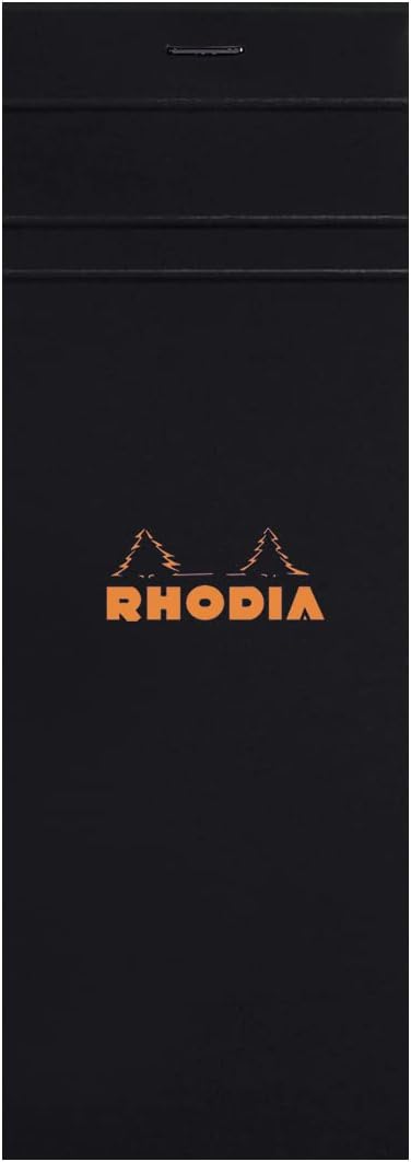 Rhodia Head Stapled Pad, No16 A5, Dot - Black