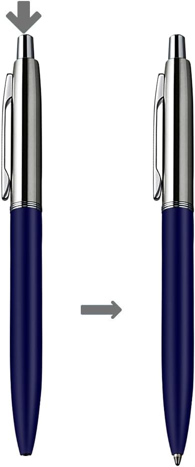 ChaoQ 3 Pcs Retractable Metal Ballpoint Pens, for Gift, Business, Office, 1.0mm Medium Point Black Ink, 6 Extras Replaceable Metal Refills - Stainess Steel