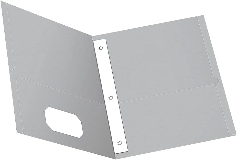 Oxford Two-Pocket Folders w/Fasteners, Red, Letter Size, 25 per Box (57711)