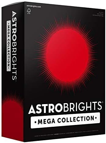 Astrobrights Mega Collection, Colored Cardstock, Ultra Red, 320 Sheets, 65 lb/176 GSM, 8.5" x 11" - More Sheets! (91682)
