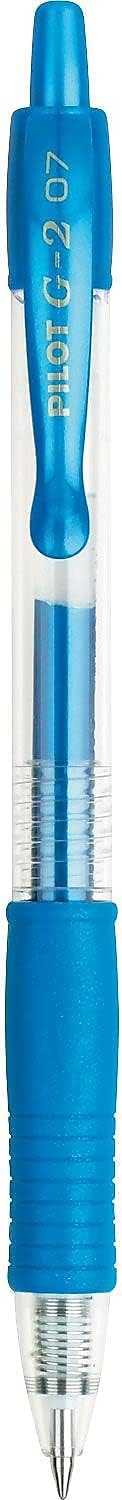 PILOT G2 Metallics Refillable and Retractable Rolling Ball Gel Pens, Fine Point, Assorted Color Inks, 8-Pack Pouch (34405)