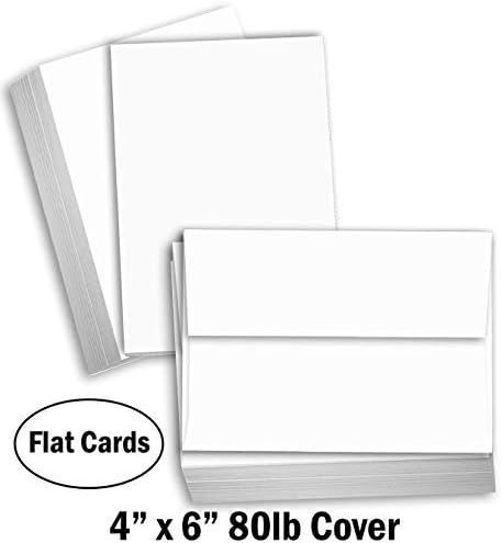 Hamilco Blank Index Cards 6" x 9" Heavyweight Card Stock 80lb Cover White Cardstock Paper - 100 Pack