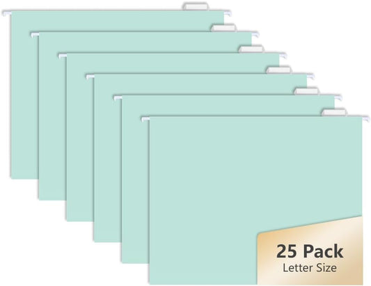 50pcs MagDurnus Hanging File Folders, Pastel Color Design,Letter Size with 1/5 Adjustable Cut Tabs, Assorted 12 Styles,Decorative,Drawer,Desk and Cabinet Use