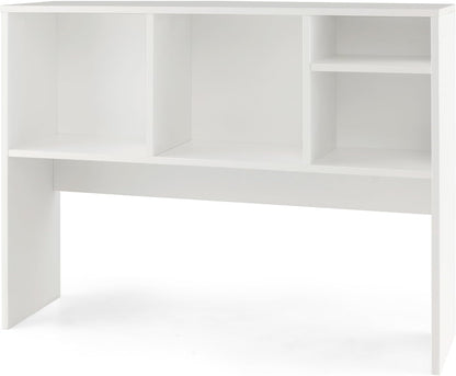 Tangkula Desktop Bookshelf, Countertop Storage Hutch with 5 Shelves for Computer Desk, Desk 3-Tier Display Rack, Multipurpose Wood Desktop Hutch Storage Organizer for Dorm Office Home