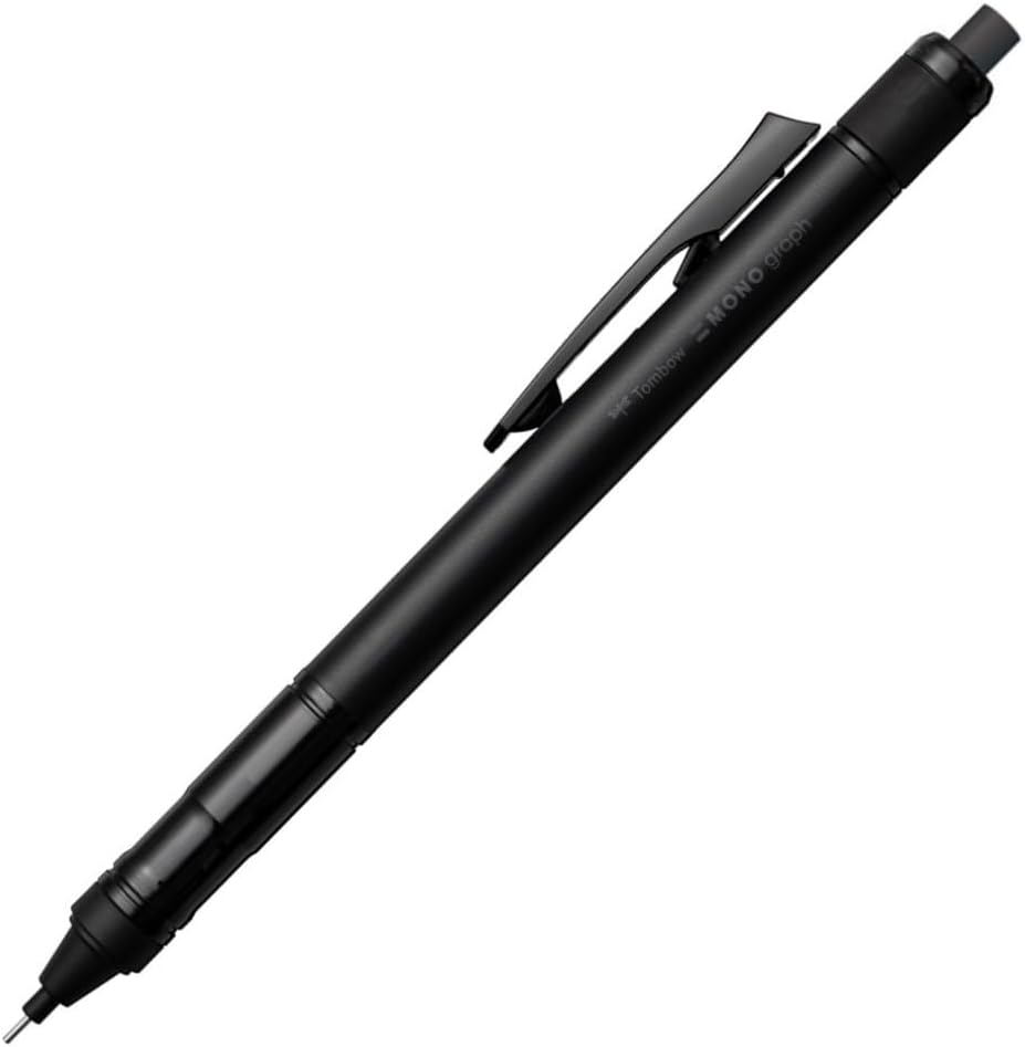 Tombow Pencil Mechanical Pencil 0.5mm MONO Monograph Tune (Black Extreme Monograph) Full Black DPA-165A