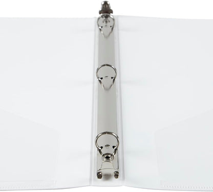 JAM PAPER Plastic 0.75 inch Binder - Clear 3 Ring Binder - Sold Individually