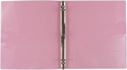 JAM PAPER Plastic 0.75 inch Binder - Clear 3 Ring Binder - Sold Individually