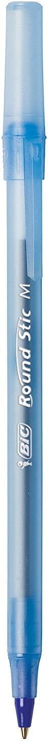 BIC Round Stic Xtra Life Pens, Medium Point 1.0 mm, 30 Black & 30 Blue Ink Pens, Pack of 60