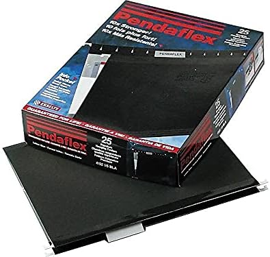 Pendaflex Reinforced Hanging File Folders, Letter Size, Bright Green, 1/5 Cut, 25/BX (4152 1/5 BGR)