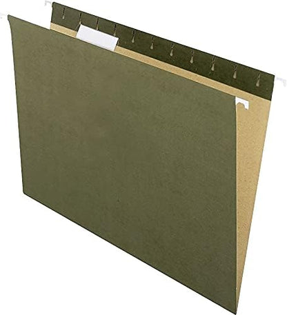 EarthWise by Pendaflex 100% Recycled Hanging Folders, Letter Size, 1/5 Cut, Natural, 25 per Box (74542)
