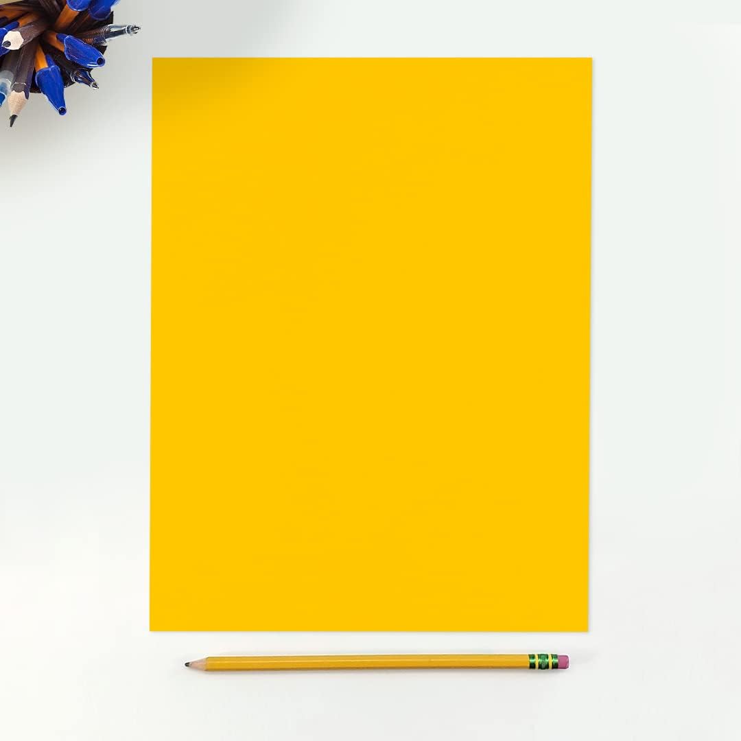 LUXPaper 8.5" x 11" Paper | Letter Size | Pastel Canary Yellow | 60lb. Text | 50 Qty