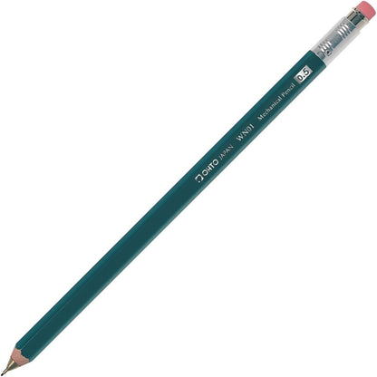 OHTO WN01 Wooden Mechanical Pencil, 0.5mm Fine Point, Standard Long Barrel, Green Body, Made from Incense Cedar, WN01-SP5-GN