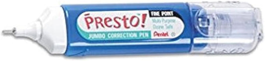 Pentel(R) Presto(TM) Jumbo Correction Pen, Fine Point, 12 ml, 4 Packs