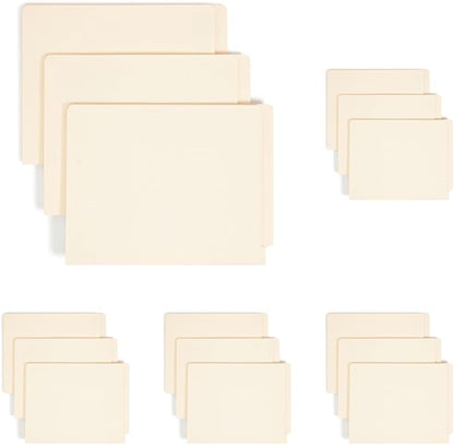 Smead Shelf-Master End Tab File Folders, 100 Count, Manila, Reinforced Straight-Cut Tabs, Letter Size