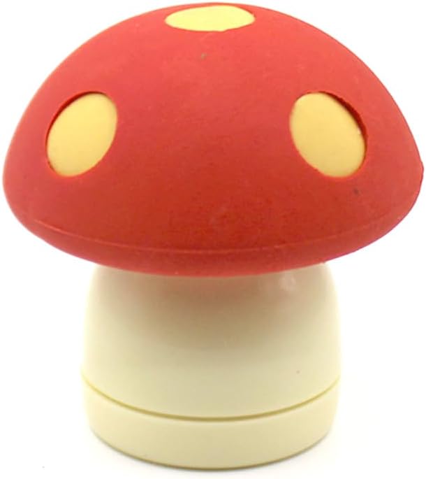 Limited Edition Mushroom Eraser and Pencil Sharpener (RED Cap W/Yellow DOTS)