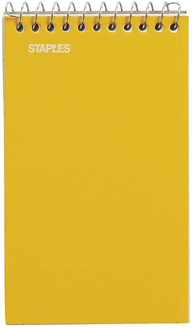 STAPLES Memo Pads, 3” x 5”, College Ruled, Assorted Colors, 75 Sheets/Pad, 5‑Pack