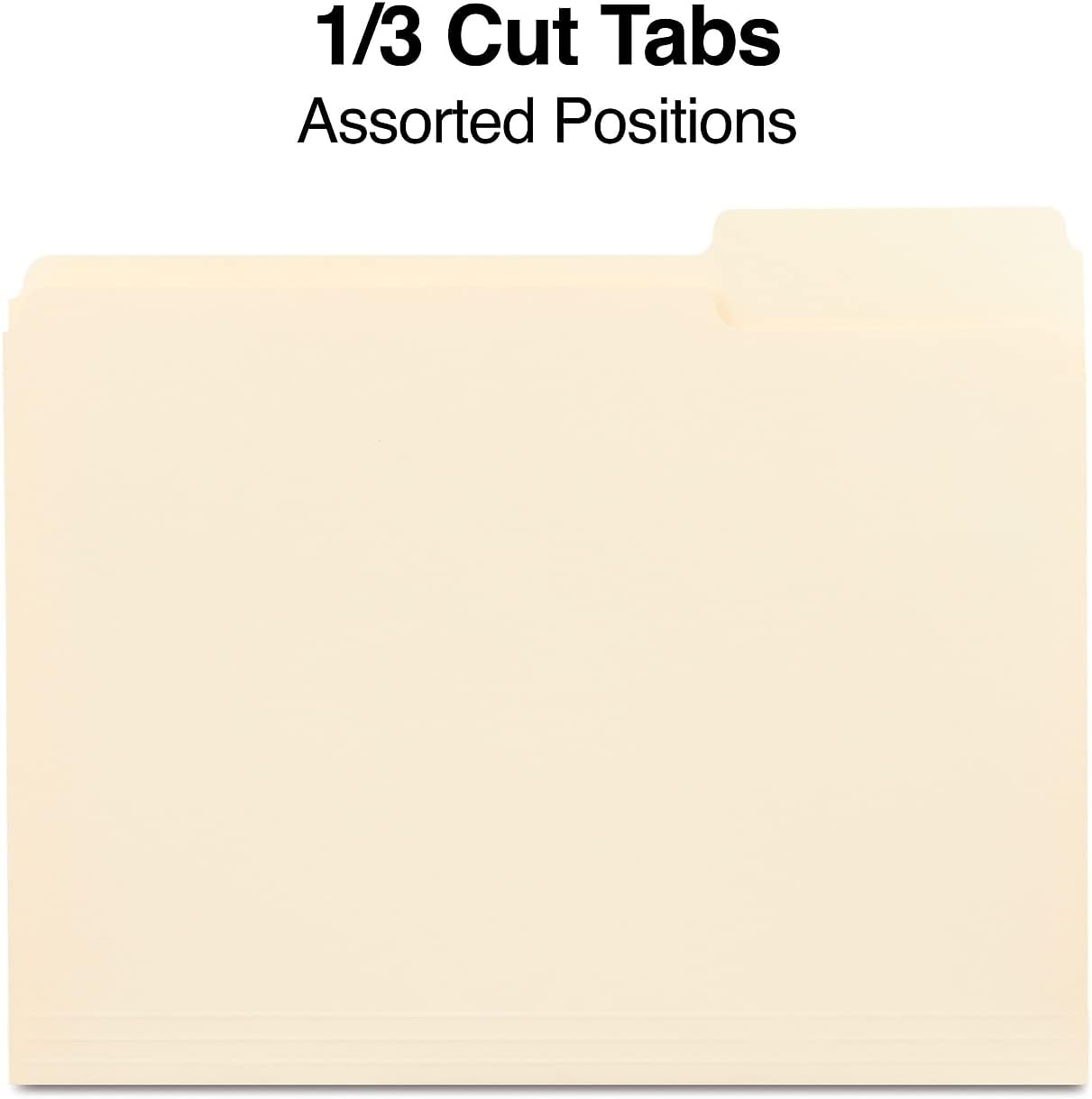 Staples File Folders, Letter Size, 1/3‑Cut Tabs, Purple, Durable 10.5‑Point Paper Stock, 100/Pack