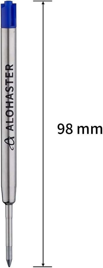 Alohaster Refills, for Parker Ballpoint Pens, Gel Ink, 0.5 mm, Black, 6 Count