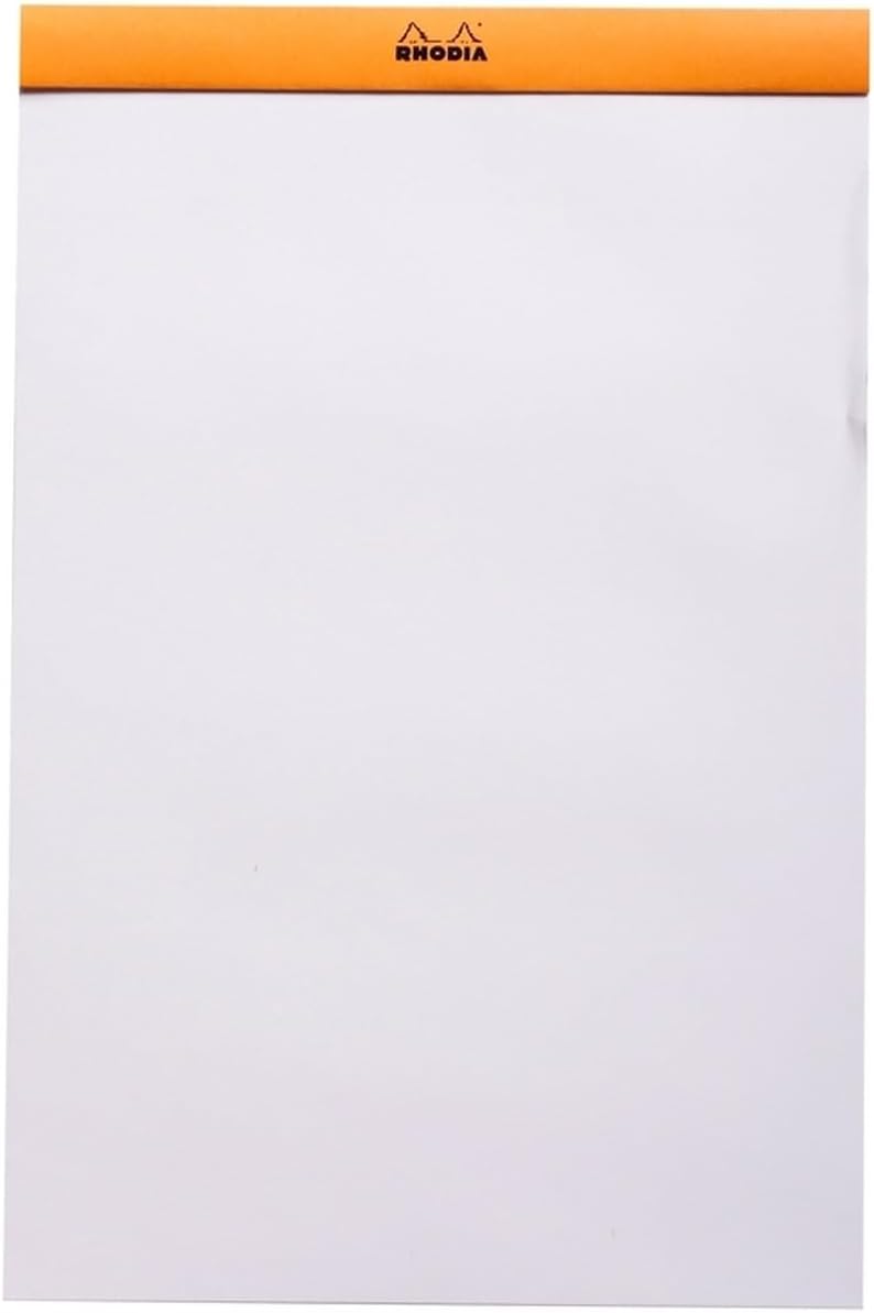 Rhodia Notepad, No18 A4, Lined - White, 8 1/4"" x 11 3/4""" (18601C)