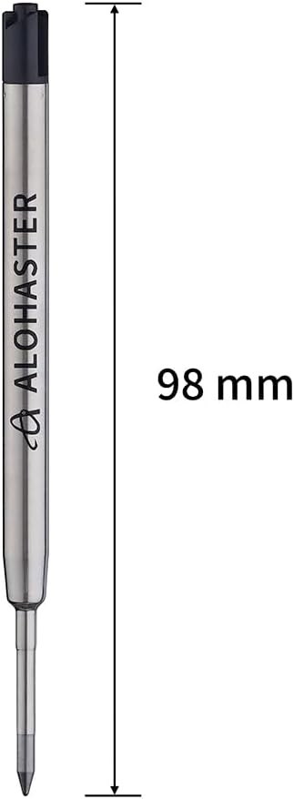 Alohaster Refills, for Parker Ballpoint Pens, Gel Ink, 0.5 mm, Black, 6 Count
