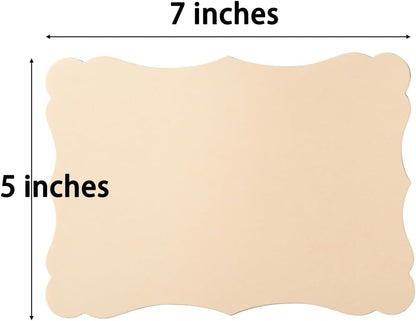 50 Pack Blank Kraft Cards Cardstock Thick Paper Brown Greeting Cards for DIY Gift Card Menus, Baby Shower and Wedding Invitations (Multicolored, 5x7IN)