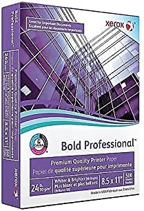 Xerox® Bold Professional Premium Quality Inkjet Or Laser Paper, 5 Reams, Letter Size, Ream Of 500 sheets, 24 Lb, 98 Brightness - 3R13038-CS
