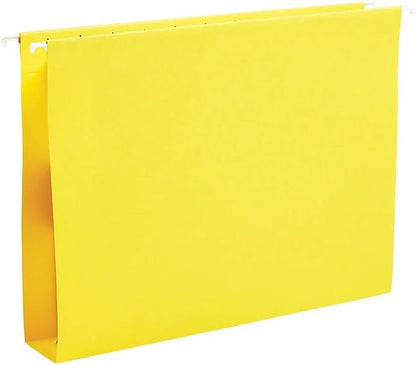Staples Hanging File Folders, Letter Size, 2" Expansion, 1/5‑Cut Tabs, Standard Green – Durable Everyday Filing, 25‑Pack