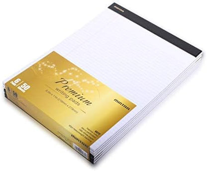 Mintra Office White Legal Pads – Ruled Notepads and Micro-Perforated Sheets, Ideal for Writing, Note-Taking & Creativity, Office, or Professional Use, Basic Pad 6 pack, 8.5"x11" (Narrow Ruled)