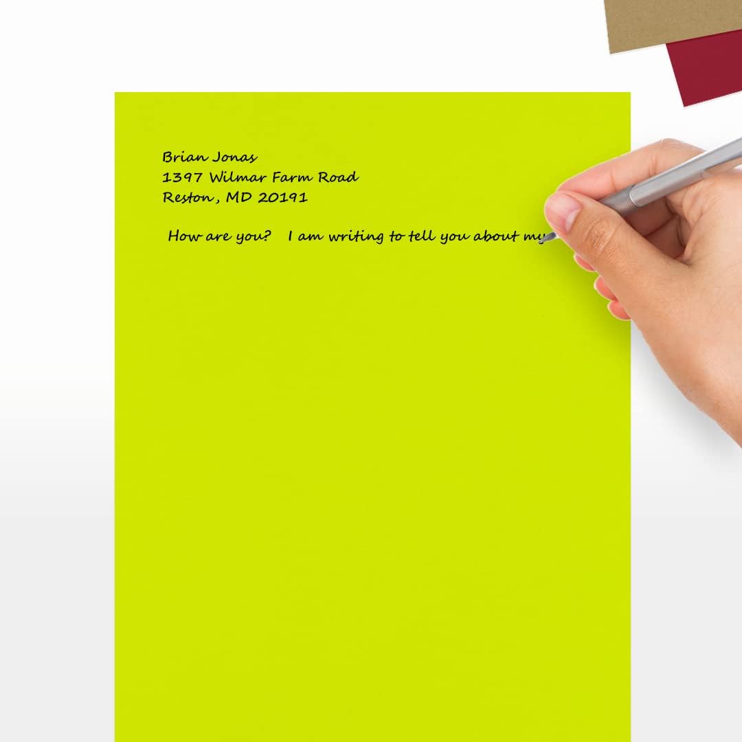 LUXPaper 8.5" x 11" Paper | Letter Size | Pastel Canary Yellow | 60lb. Text | 50 Qty