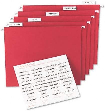 Avery : Laser/Inkjet Inserts for Hanging File Folders, 1/5 Tab, 2in, White, 100/Pack -:- Sold as 2 Packs of - 100 - / - Total of 200 Each