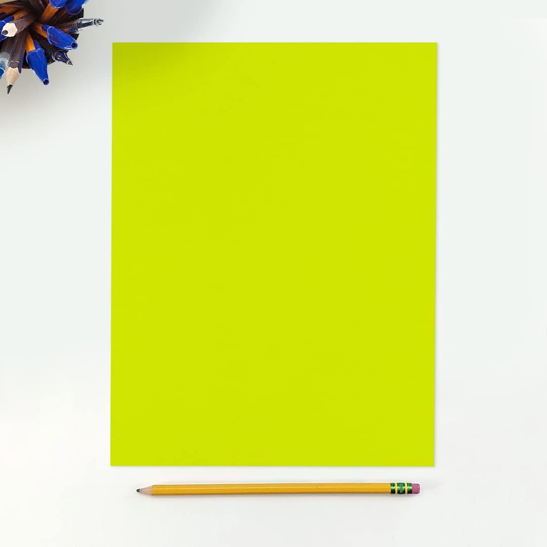 LUXPaper 8.5" x 11" Paper | Letter Size | Pastel Canary Yellow | 60lb. Text | 50 Qty