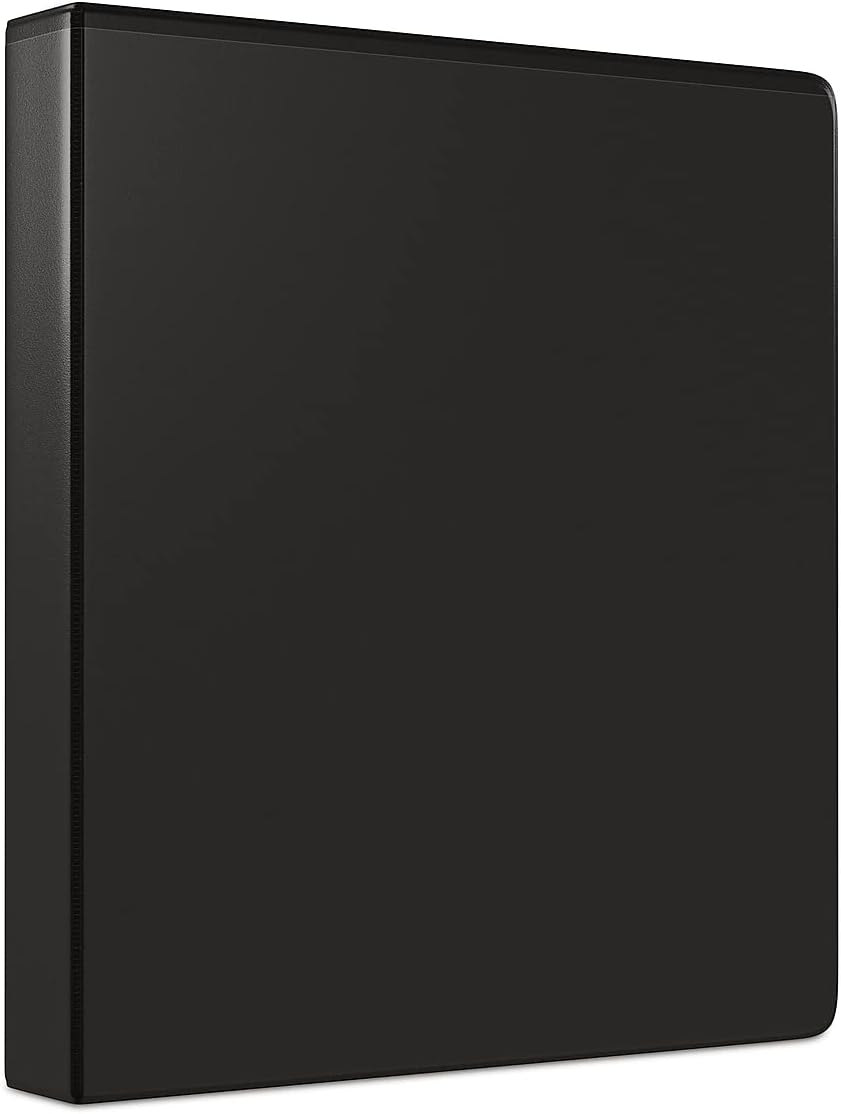Staples Economy 1-Inch Round Ring Binder, Holds Up to 175 Sheets Each, 12-Pack, White, Lightweight Binders for School & Office