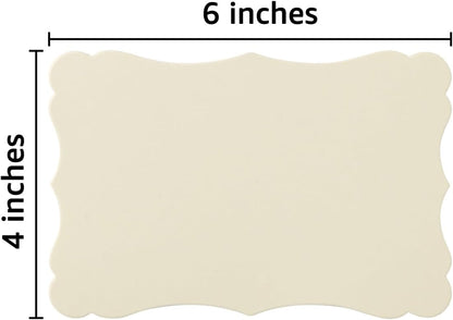 50 Pack Blank Kraft Cards Cardstock Thick Paper Brown Greeting Cards for DIY Gift Card Menus, Baby Shower and Wedding Invitations (Multicolored, 5x7IN)