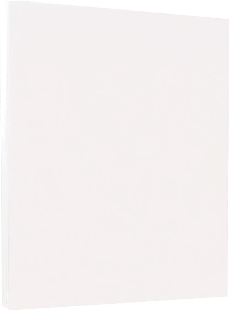 JAM PAPER Vellum Bristol 65lb Cardstock - 8.5 x 11 Coverstock - 147 gsm - Cream - 50 Sheets/Pack
